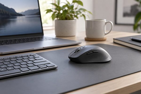 Çalışma masasında ergonomik kablosuz mouse