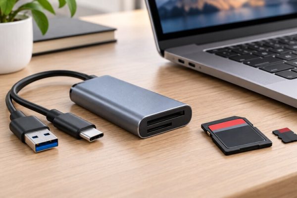 SD ve microSD kartlarla kullanılan çoklu kart okuyucu
