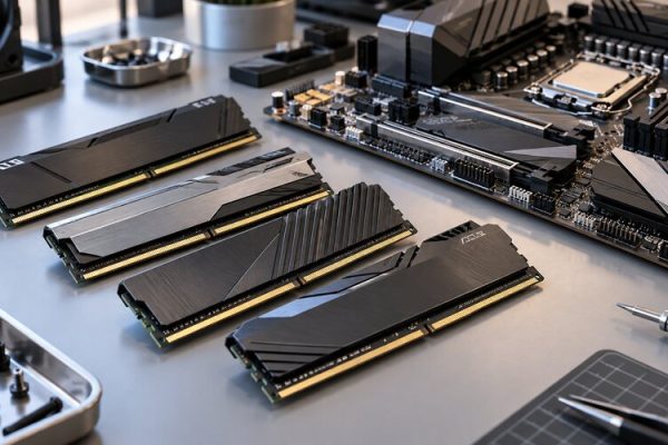 Anakart yanında farklı masaüstü RAM modülleri