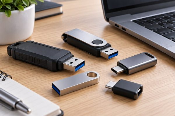 Farklı bağlantı tiplerine sahip USB bellekler