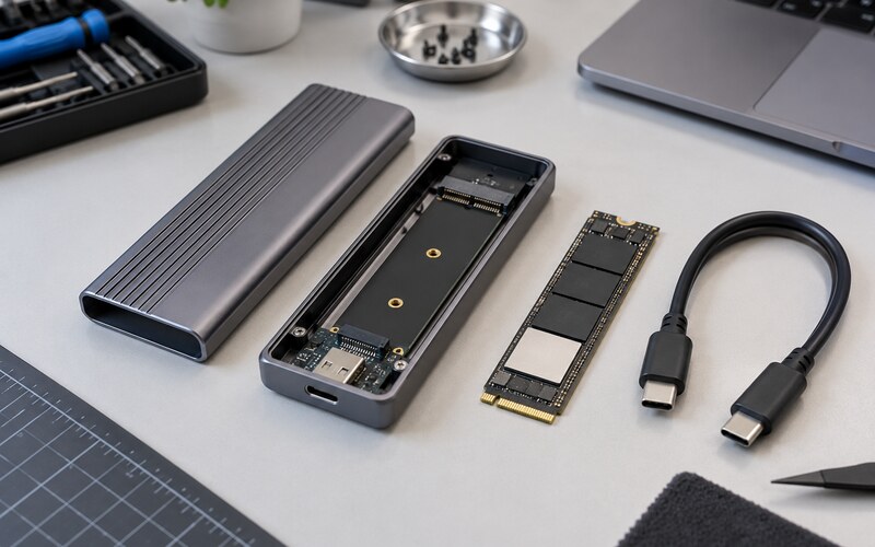Harici disk kutusu ve NVMe SSD