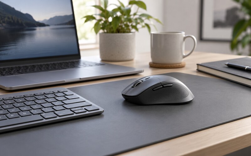 Çalışma masasında ergonomik kablosuz mouse