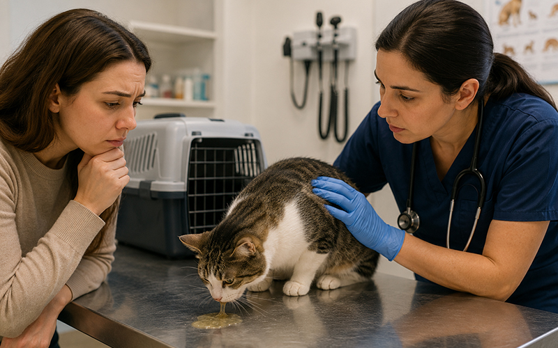 Kedilerde Kusma Neden Olur? Hangi Durumlarda Acilen Veterinere Gidilmeli?